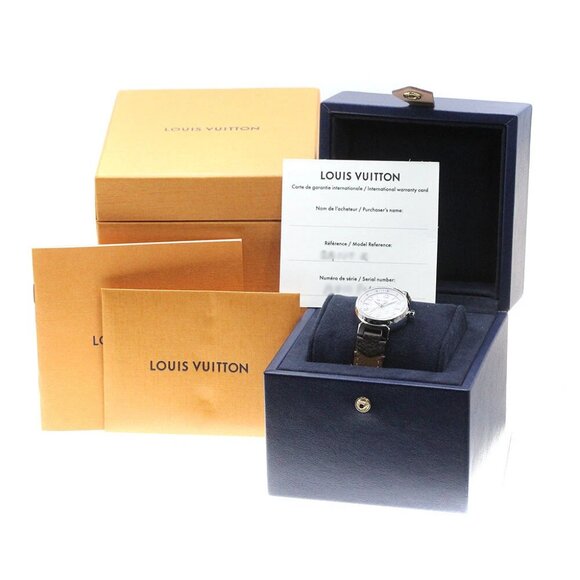 LOUIS VUITTON Tambour PM Monogram QA115 white Dial Quartz Ladies Watch_862268 - Picture 2 of 7